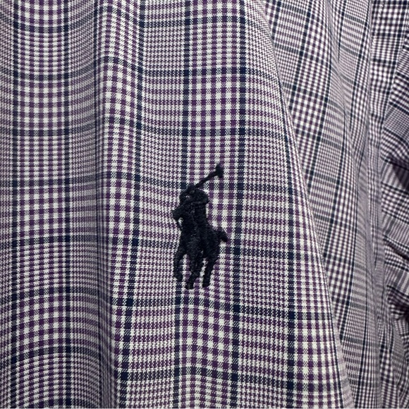 Ralph Lauren Yarmouth Cotton Purple & White Button Down Mens Shirt NEW W/O TAGS - Picture 7 of 13